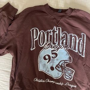 Portland crew neck sweatshirt -brown